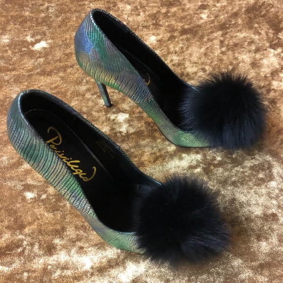 Privileged Shoes - NWOT - Privileged - Iridescent Playboy Stilettos